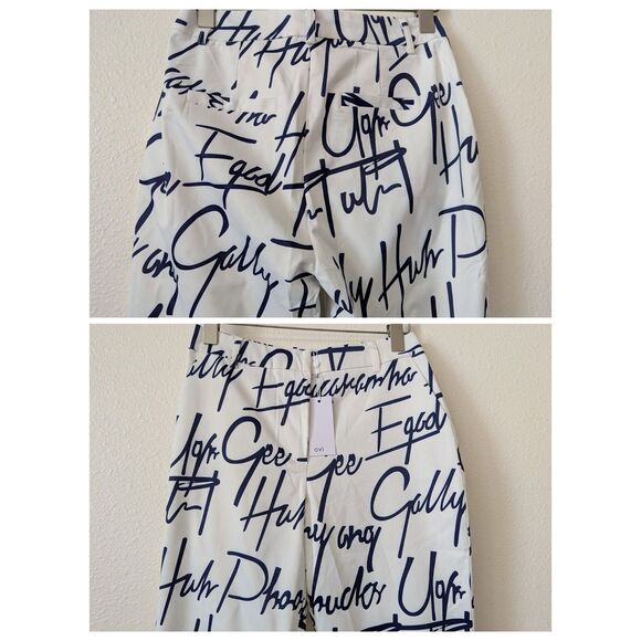 NWT Ovi graffiti party dressy ankle pants Sz M - Picture 3 of 11